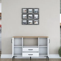 Aamiaiskaappi Linento Furniture JE174 - 3289 saksanpähkinä/valkoinen