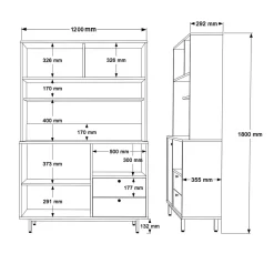 Aamiaiskaappi Linento Furniture RE5, eri värejä