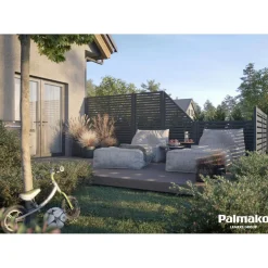 Aitaelementti Palmako Nina3 GYPNT 900x1800mm harmaa, 5kpl/pkt