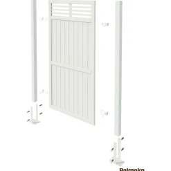 Aitaelementti Palmako Nina6 GYVPI 1800x1500mm painekyllästetty harmaa, 5kpl/pkt