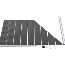Aitapaneelisarja WPC 1311x(105-186) cm musta