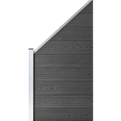 Aitapaneelisarja WPC 446x(105-186) cm musta