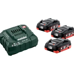 Akku ja laturi Metabo 18V 3x4,0 Ah LiHD ASC 30-36V