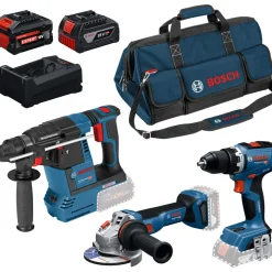 Akkukonesarja Bosch Professional GSR/GBH/GWS, 3 osaa, 18V, 5.0+5.5Ah akuilla + laukku