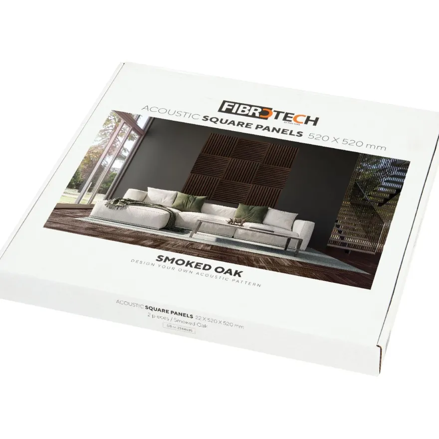 Akustiikkalevy Fibrotech Square, 22x520x520mm, 2 kpl/pkt, eri värejä