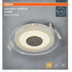 Alasvalo Osram LED Spot Acrylic 6W 827 2700K valkoinen