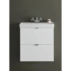 Allaskaappi altaalla Hafa Neat, 560x550mm, 2 laatikkoa, valkoinen