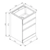 Allaskaappi Nordic Tech NTB 5, 560x880x520, valkoinen/rst