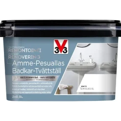 Amme-/allasmaali V33, puolikiiltävä, 1l, valkoinen