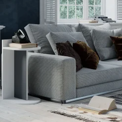 Apupöytä Linento Furniture Dom, valkoinen/antrasiitti