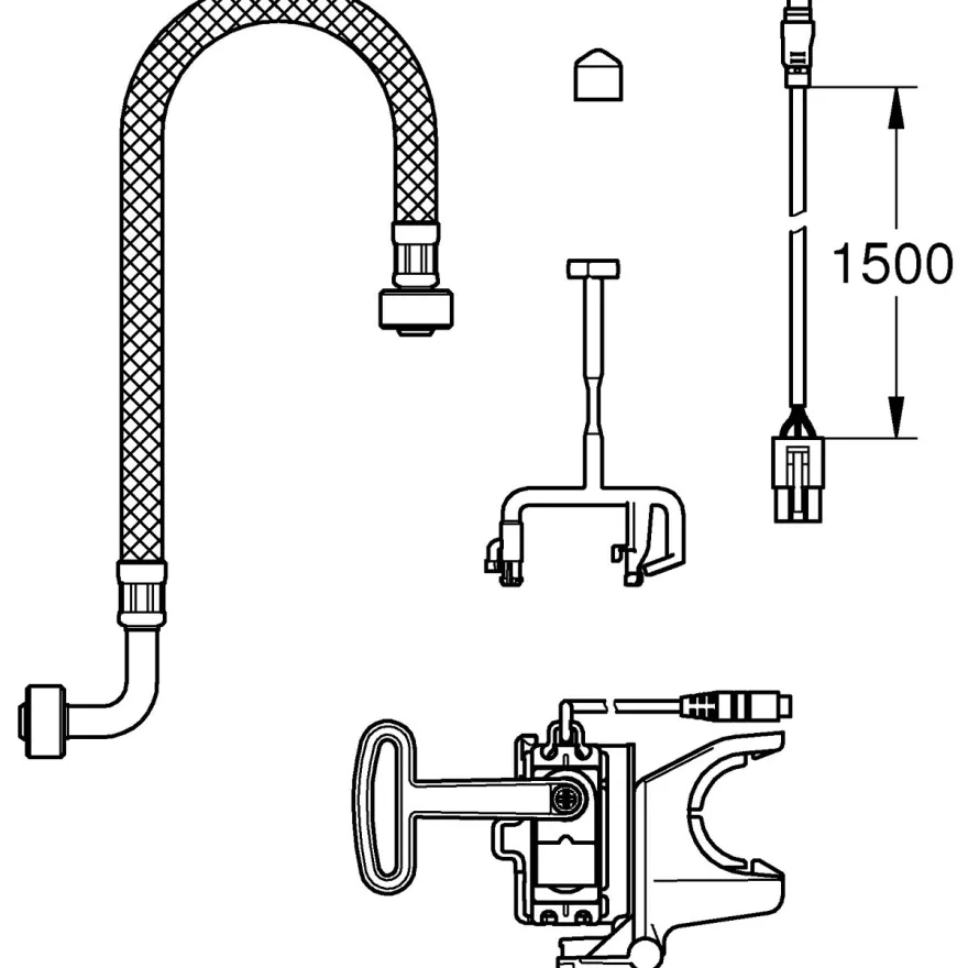 Asennussetti Grohe Sensia Arena -automaattihuuhtelulle (46944001)