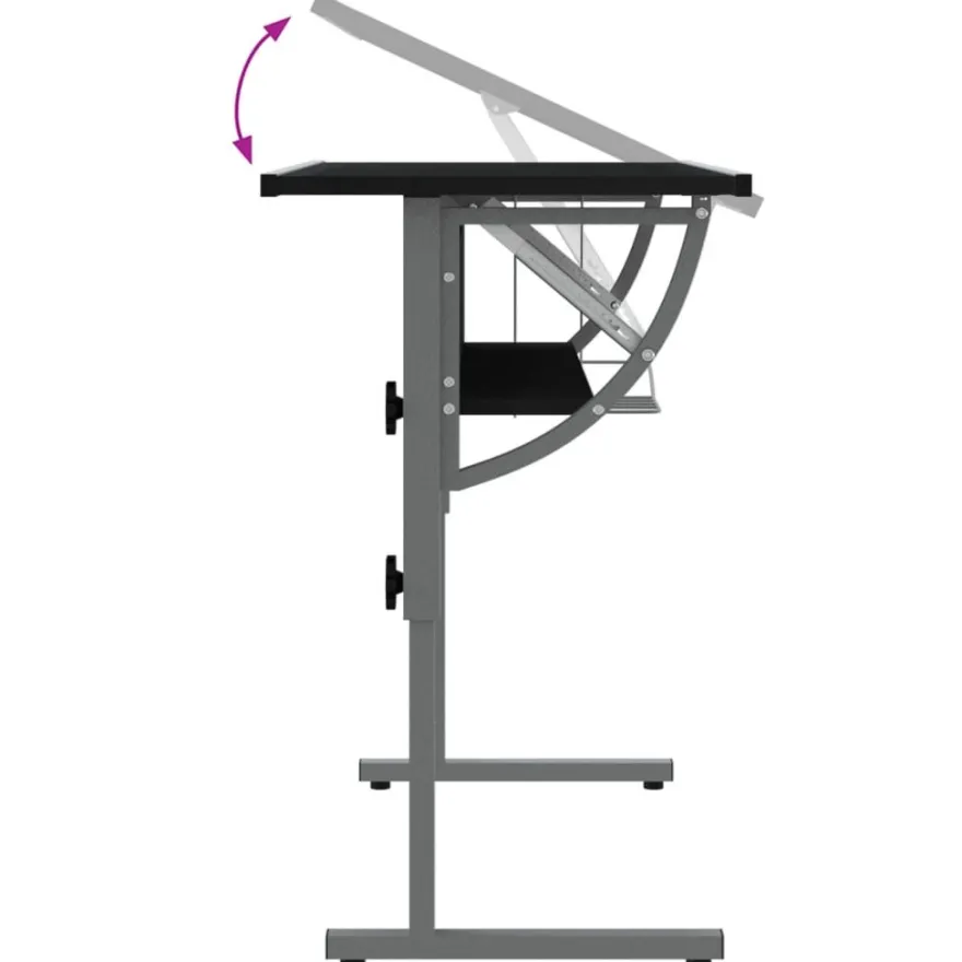 Askartelypöytä 110x53x(58-87)cm, eri värejä