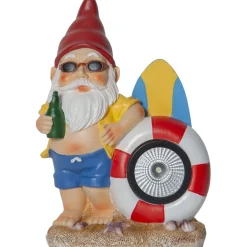 Aurinkokennokoristevalaisin Star Trading Gnomy, 23cm, moniväri