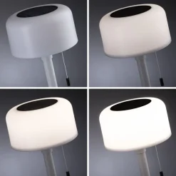 Aurinkokennopöytävalaisin Paulmann Bartja USB-ladattava IP44 2700K himmennettävä