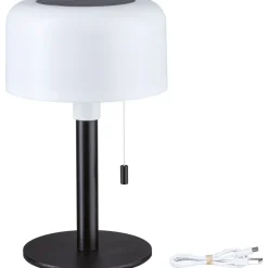 Aurinkokennopöytävalaisin Paulmann Bartja USB-ladattava IP44 2700K himmennettävä