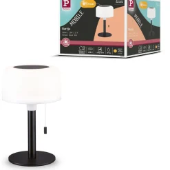 Aurinkokennopöytävalaisin Paulmann Bartja USB-ladattava IP44 2700K himmennettävä