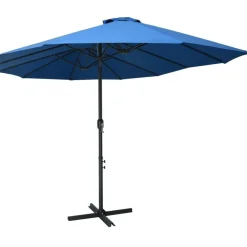 Aurinkovarjo alumiinitanko 460x270 cm sininen