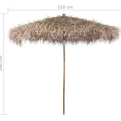 Aurinkovarjo bambu/banaanipuun lehdet 210 cm