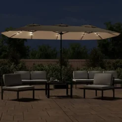 Aurinkovarjo kaksipäinen LED-valot, 449x245 cm, eri värejä (28440)
