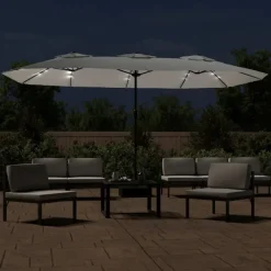 Aurinkovarjo kaksipäinen LED-valot, 449x245 cm, eri värejä (28440)