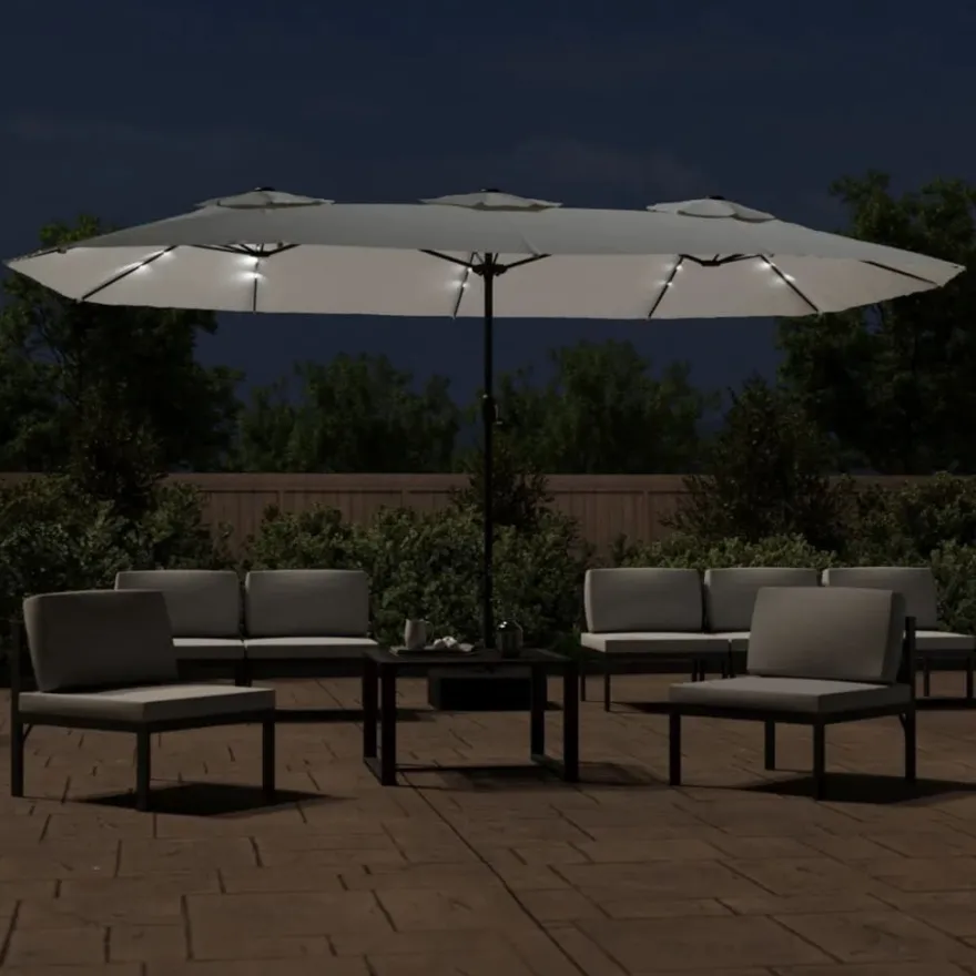 Aurinkovarjo kaksipäinen LED-valot, 449x245 cm, eri värejä (28440)