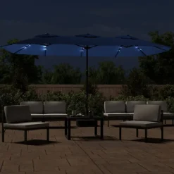 Aurinkovarjo kaksipäinen LED-valot, 449x245 cm, eri värejä (28440)