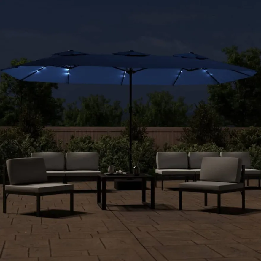 Aurinkovarjo kaksipäinen LED-valot, 449x245 cm, eri värejä (28440)