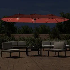 Aurinkovarjo kaksipäinen LED-valot, 449x245 cm, eri värejä (28440)