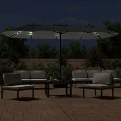 Aurinkovarjo kaksipäinen LED-valot, 449x245 cm, eri värejä (28440)