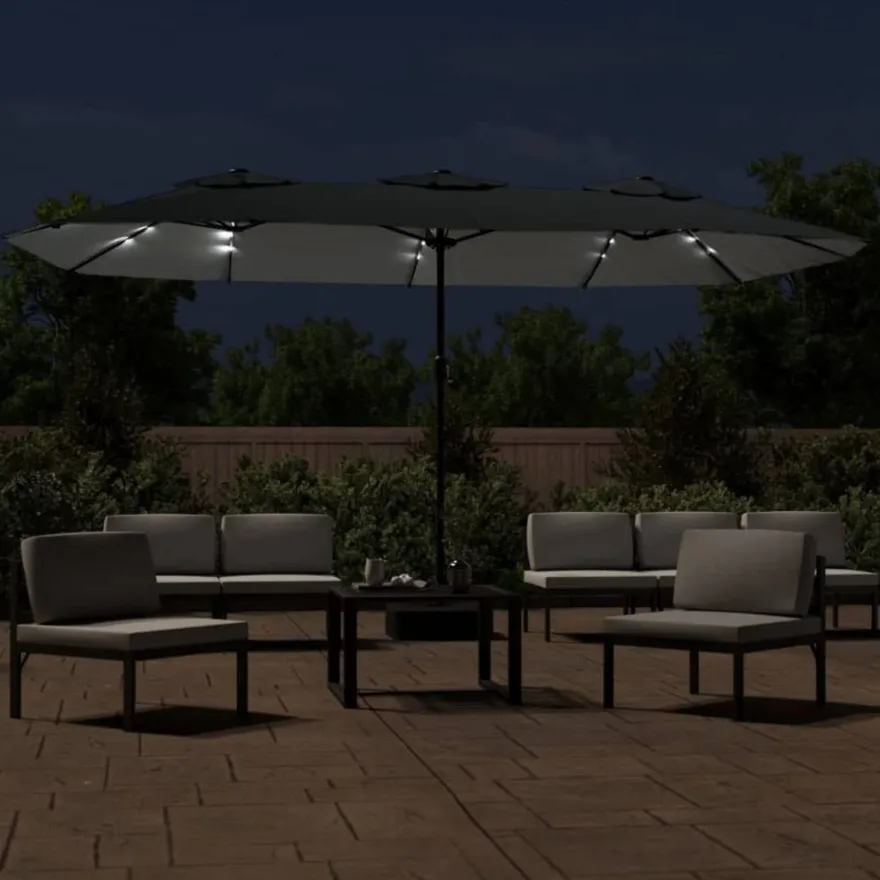Aurinkovarjo kaksipäinen LED-valot, 449x245 cm, eri värejä (28440)