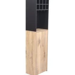 Baarikaluste pöydällä Home4You HANNES 44x122(30)xK170 cm, rustiikkinen melamiini, ruskea