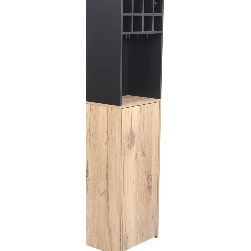 Baarikaluste pöydällä Home4You HANNES 44x122(30)xK170 cm, rustiikkinen melamiini, ruskea