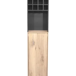 Baarikaluste pöydällä Home4You HANNES 44x122(30)xK170 cm, rustiikkinen melamiini, ruskea