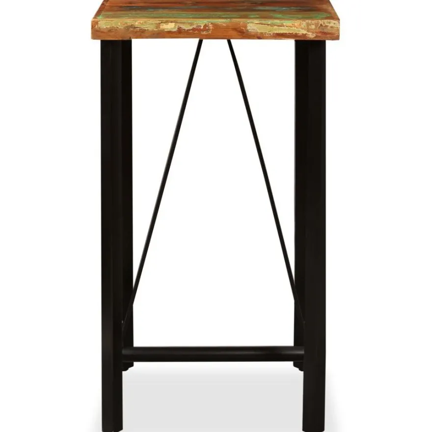 Baaripöytä kierrätetty puu 60x60x107 cm