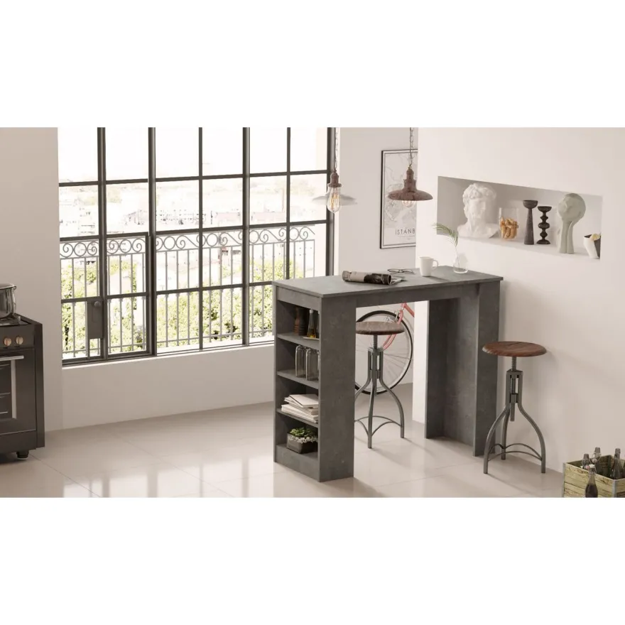 Baaripöytä Linento Furniture ST1, kivikuosi, harmaa