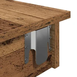 Baaripöytä Seinäkiinnitettävä vanha puu 102x45x103,5cm tekninen puu (56860)