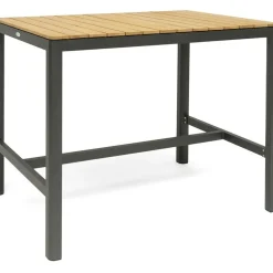 Baaripöytä ulos Hillerstorp Ekeryd 140x90cm, tiikki/harmaa