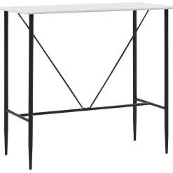 Baaripöytä valkoinen 120x60x110 cm mdf