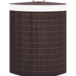 Bambu kulmapyykkikori ruskea 60 l