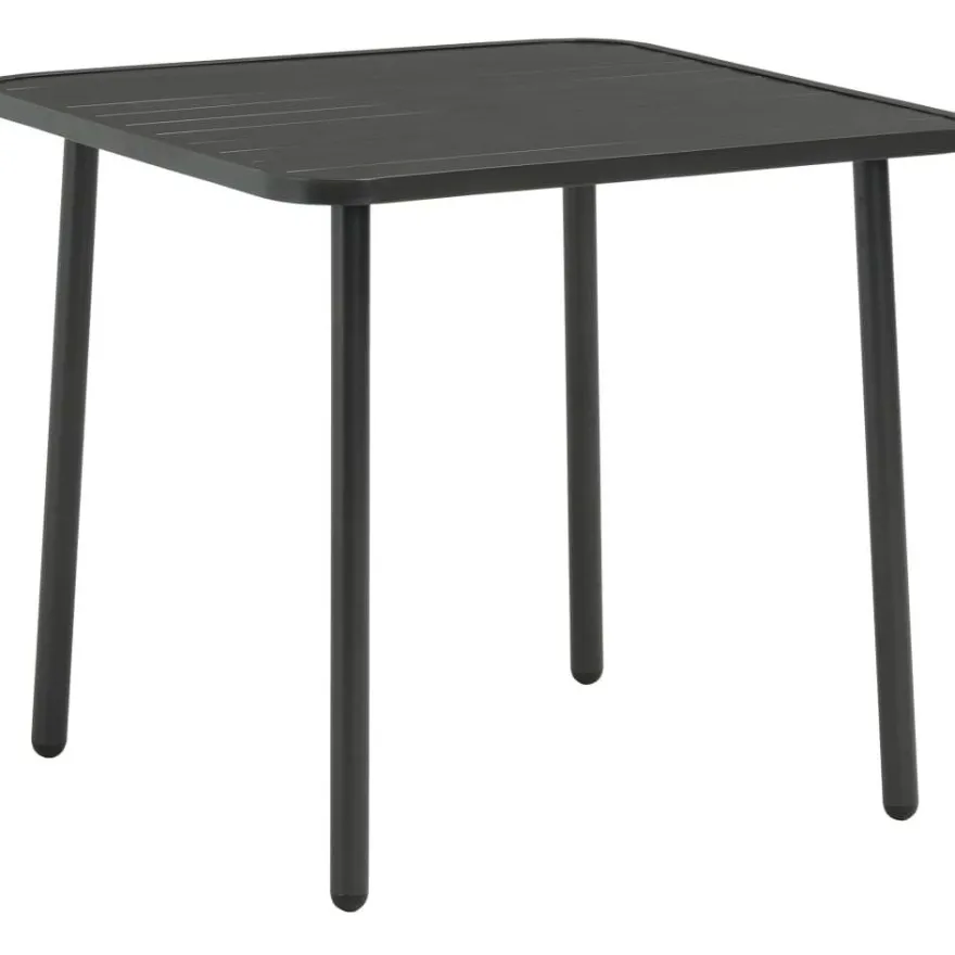 Bistrokalusteryhmä ulkotiloihin 3 osaa, teräs, tummanharmaa