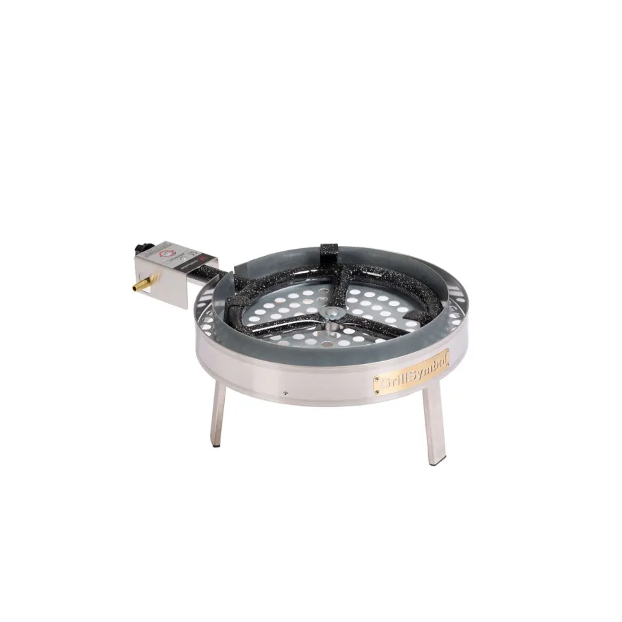 Cataplanasetti GrillSymbol PRO-450 inox CAT Ø45 cm kaasupoltin säädinletkusetti