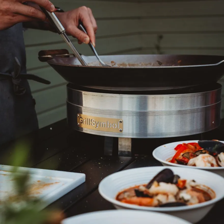 Cataplanasetti GrillSymbol PRO-450 inox CAT Ø45 cm kaasupoltin säädinletkusetti