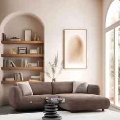 Divaanisohva Linento Furniture Pavia Corner 1, 3-istuttava, ruskea
