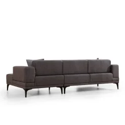 Divaanivuodesohva Linento Furniture Horizon, 3-istuttava, oikea, tummanharmaa