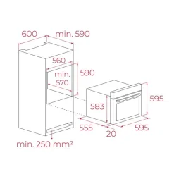Erillisuuni Teka HCB 6370 P SS, 59.5cm, ruostumaton teräs