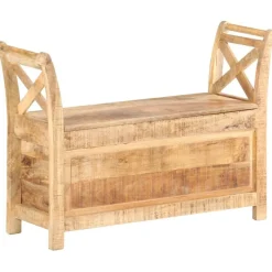 Eteisen penkki 103x33x72 cm täysi mangopuu