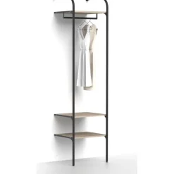 Eteisen säilytysjärjestelmä Mirror Line Nivo, tangolla ja hyllyillä, leveys 60cm, mittatilaus