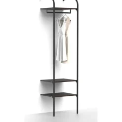 Eteisen säilytysjärjestelmä Mirror Line Nivo, tangolla ja hyllyillä, leveys 60cm, mittatilaus