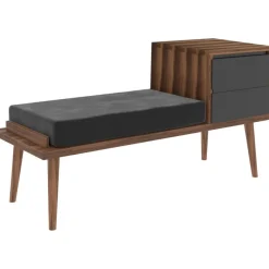 Eteispenkki Linento Furniture Rino, leveys 120cm, ruskea/antrasiitti