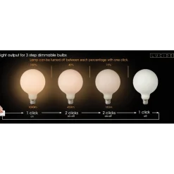 Filamenttilamppu Lucide G125, Ø12.5cm, IP20, 8W, 230lm